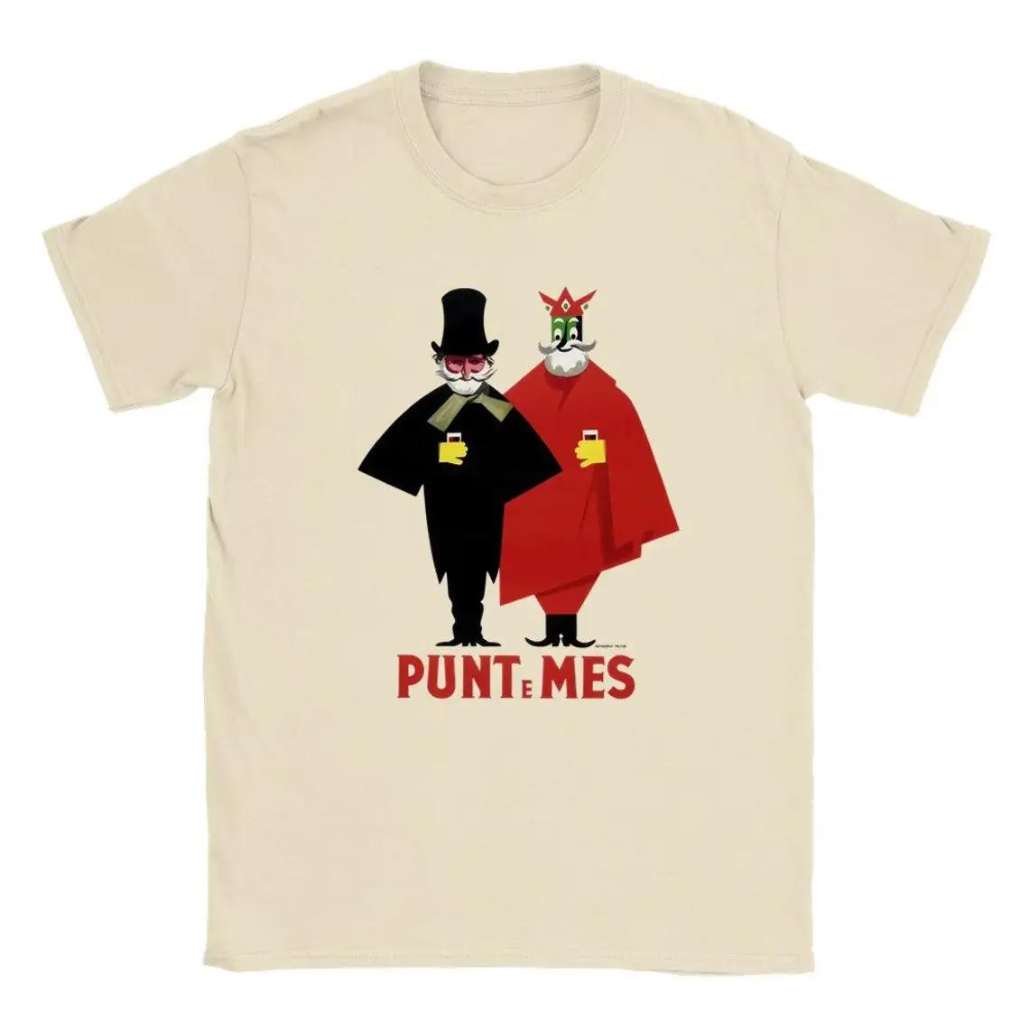 Punt E Mes Vintage Tee: Classic Italian Vermouth Tribute Graphic Shirt T