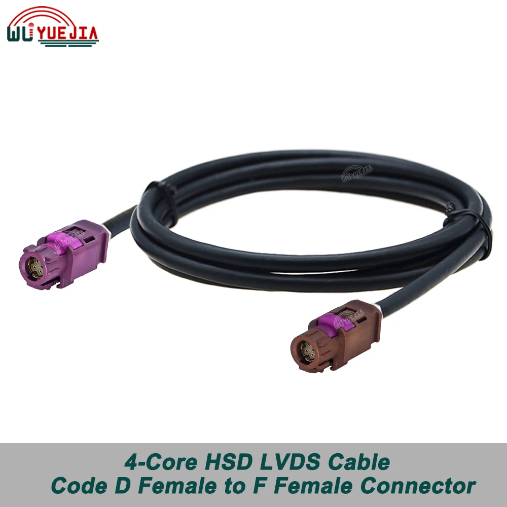 HSD LVDS Cable 4Pin Code D Female to Brown F Female Jack Connector Video Instrument Bridge Wiring High Speed Data 535 LVDS Cable