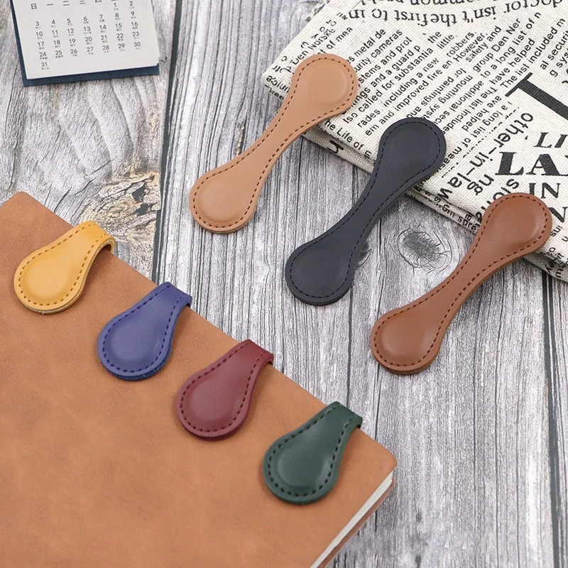 النمط الأوروبي إحياء جلد طبيعي المغناطيسي جذب رف الكتب إحياء الطلاب قراءة علامات مجلد كتب على الوجهين