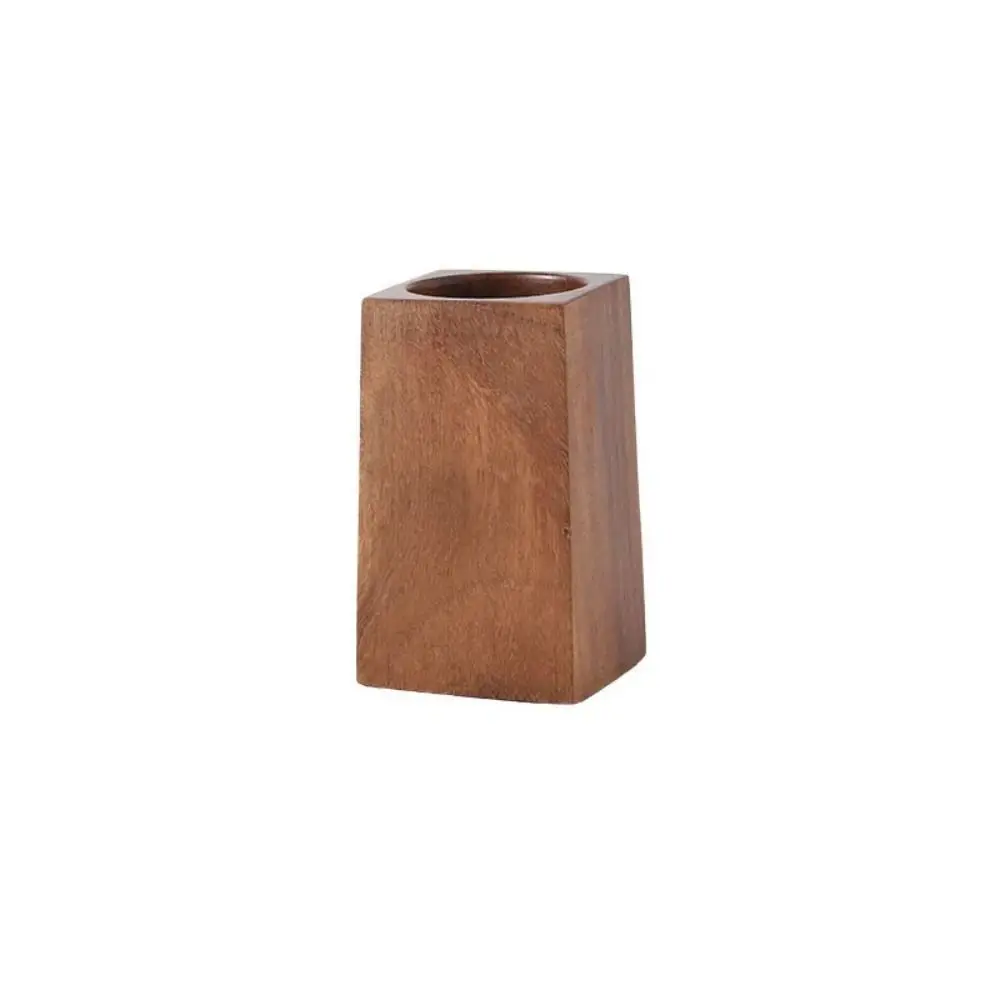 

Vintage Walnut Wood Pen Holder Large-capacity Minimalist Storage Pencil Box Makeup Brush Holder Multifunctional