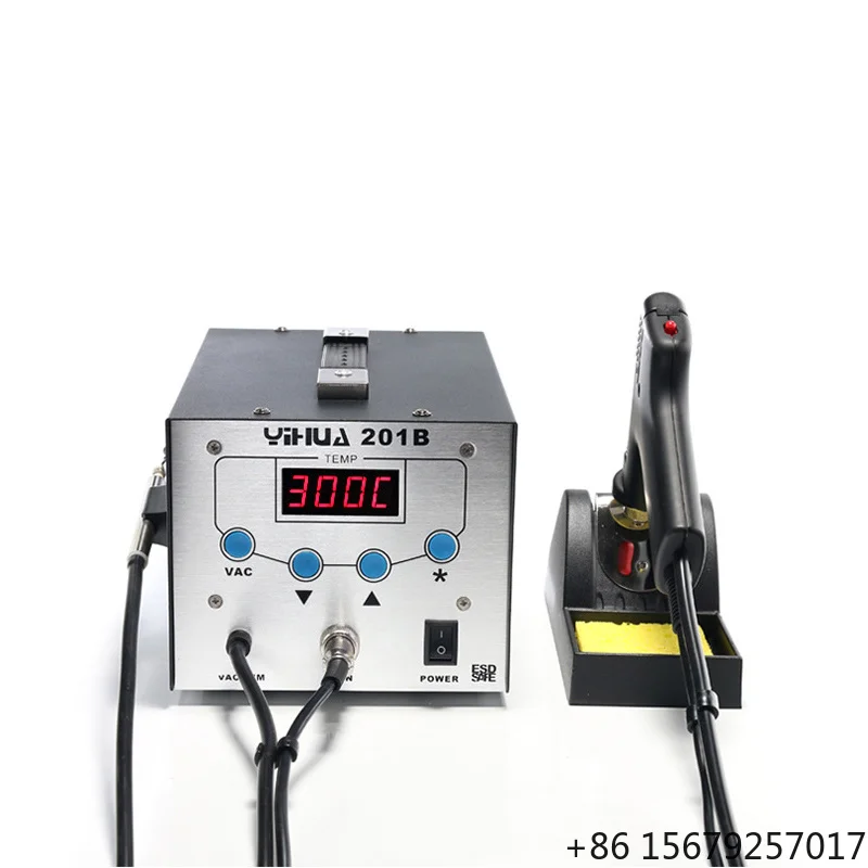 201B High Frequency Tin Welding Table Electric Tin Pen Solder Absorption 2 In1 Vacuum Desoldering Station