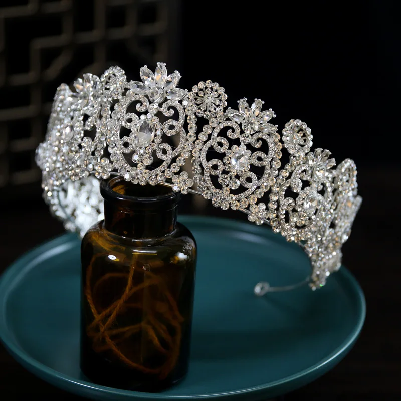 

Baroque Queen Crowns For Women Vintage Royal Bridal Tiara Crown For Wedding Hair Headdress Prom Party Bride Headpiece Corona