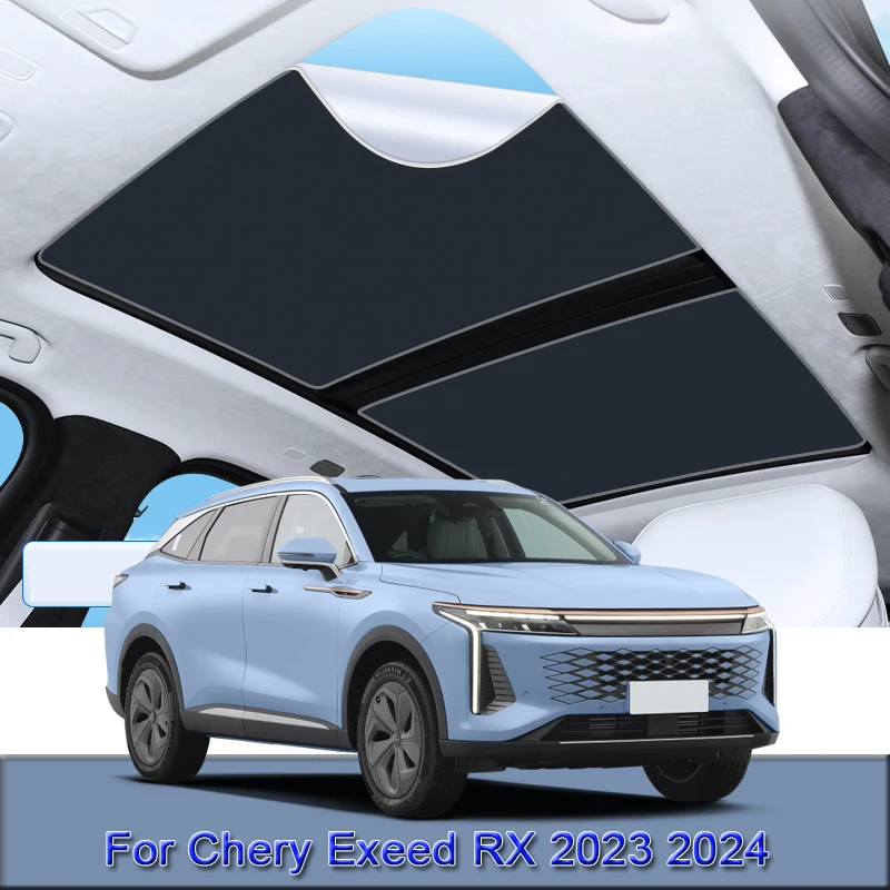 

For Chery Exeed RX 2023 2024 2025 Car Electrostatic Adsorption Sunroof Sunshade Heat Insulation Skylight Sticker Auto Accessory