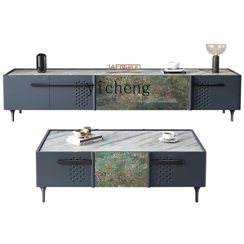 

Light Luxury TV Cabinet and Tea Table Combination Modern Villa Living Room New Chinese Furniture