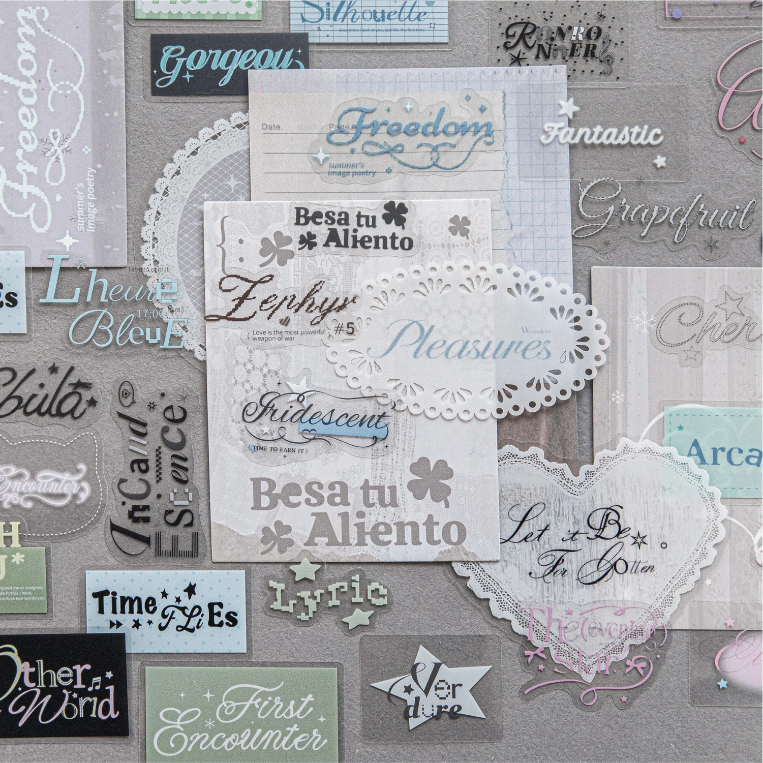 30 teile/paket Englisch zugeschatz PET Aufkleber Scrapbooking Materialien DIY Junk Journal Collage Collage sprache Dekor Aufkleber