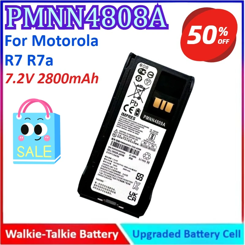 

New PMNN4808A 7.2V 2800mAh Walkie Talkie Battery For Motorola R7 R7a High Quality