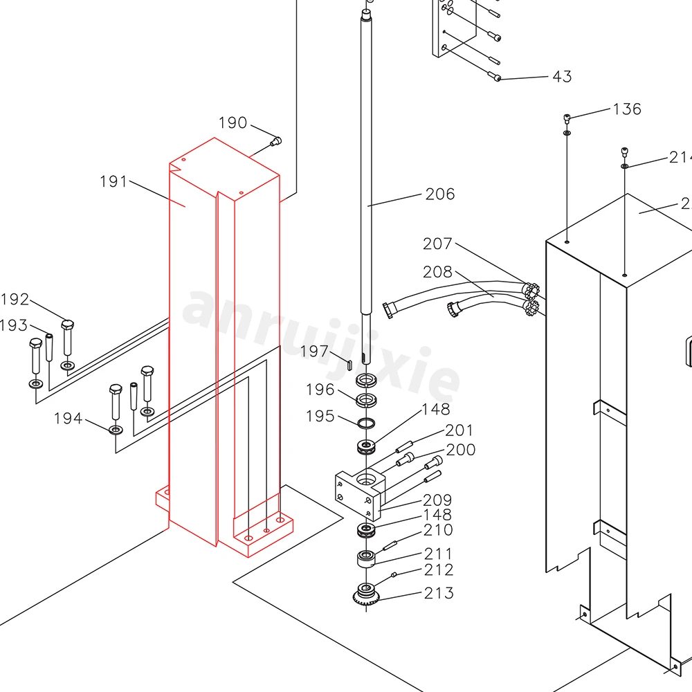 Vertical Guide Rail for SIEG SX3&X3&JET JMD-3&BusyBee CX611&Grizzly G0619& G0463