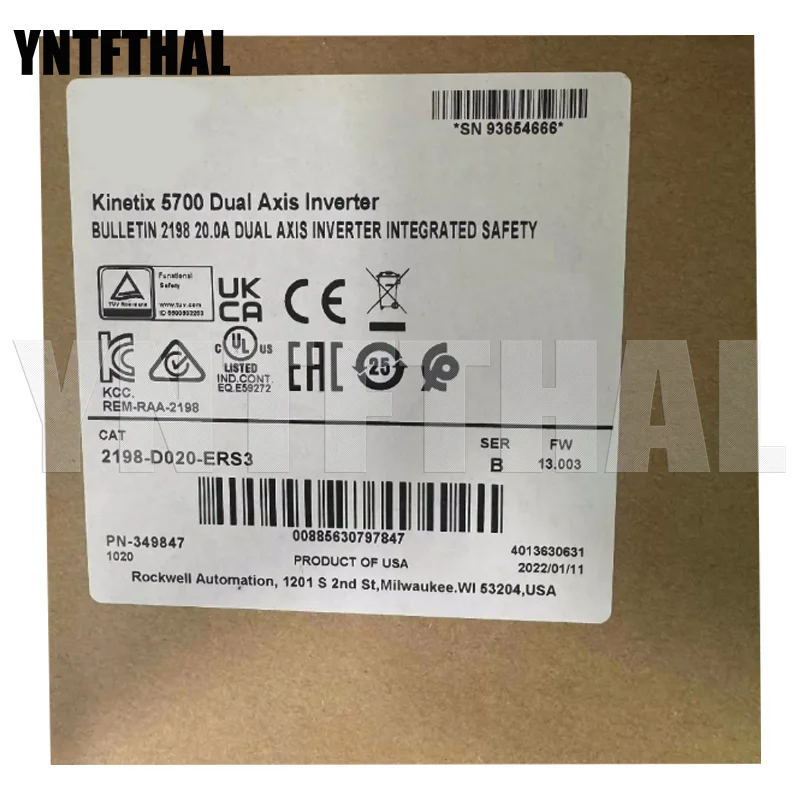 New Original  2198-D020-ERS3 Kinetix 5700 Dual-Axis Module 2 x 8A/5.4kW