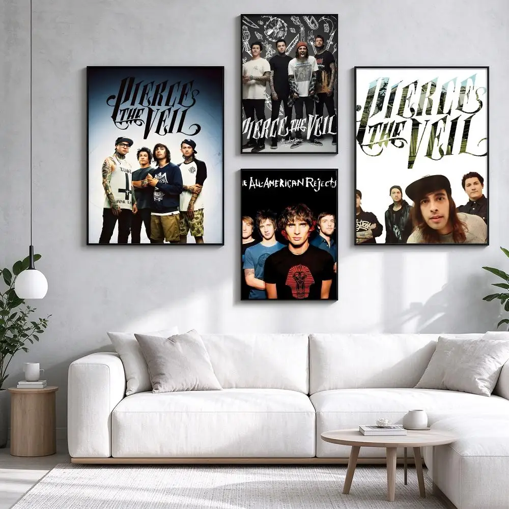 Pierce The Veil Post Hardcore Music Style Poster HD art sticky wall waterproof home living room bedroom bar aesthetic decoration