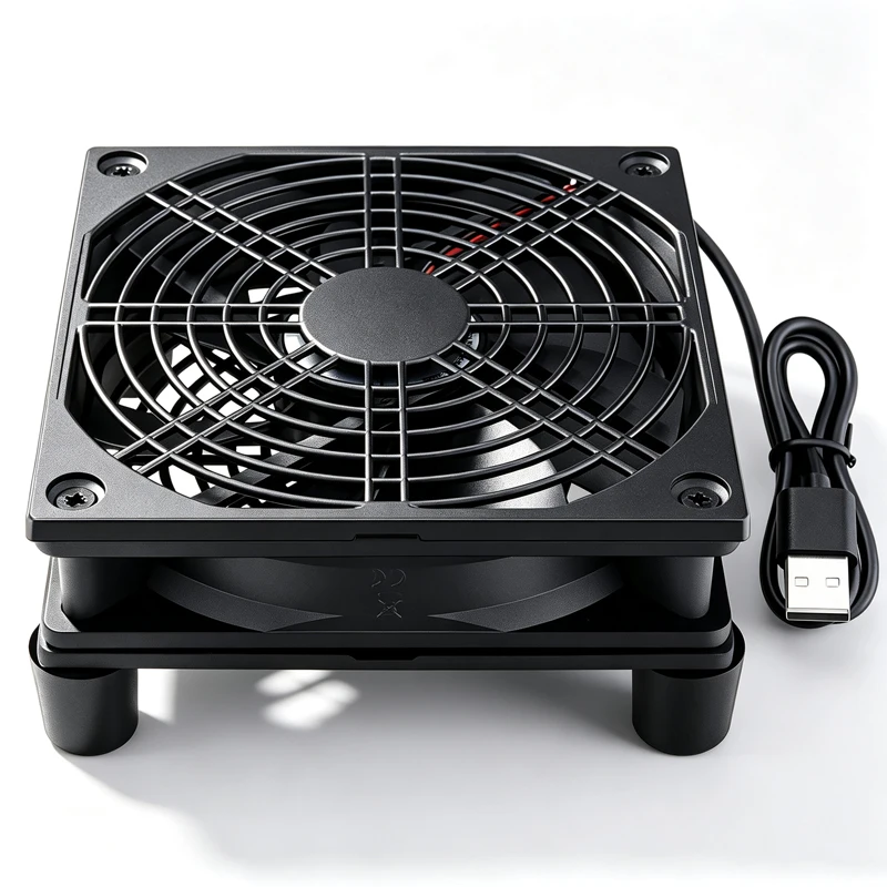 120mm X 25mm USB Silent Cooling Fans Dual-Fan System for DVR Electronics Xbox - Large Airflow for Efficient Heat Dissipation