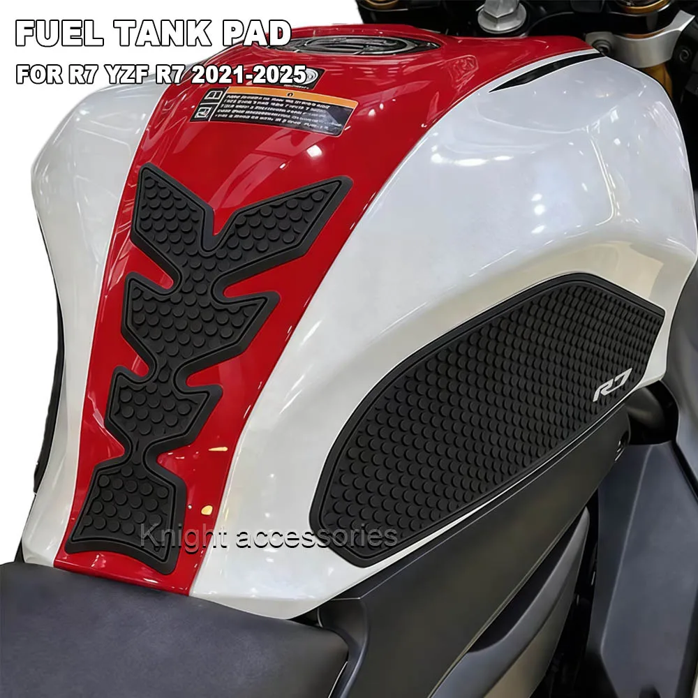 Tank Pad Motorcycle accessories Fuel Tank Pad For R7 YZF R7 YZFR7 2021- 2023 2024 2025 Non-slip Side Fuel Tank Waterproof Pad