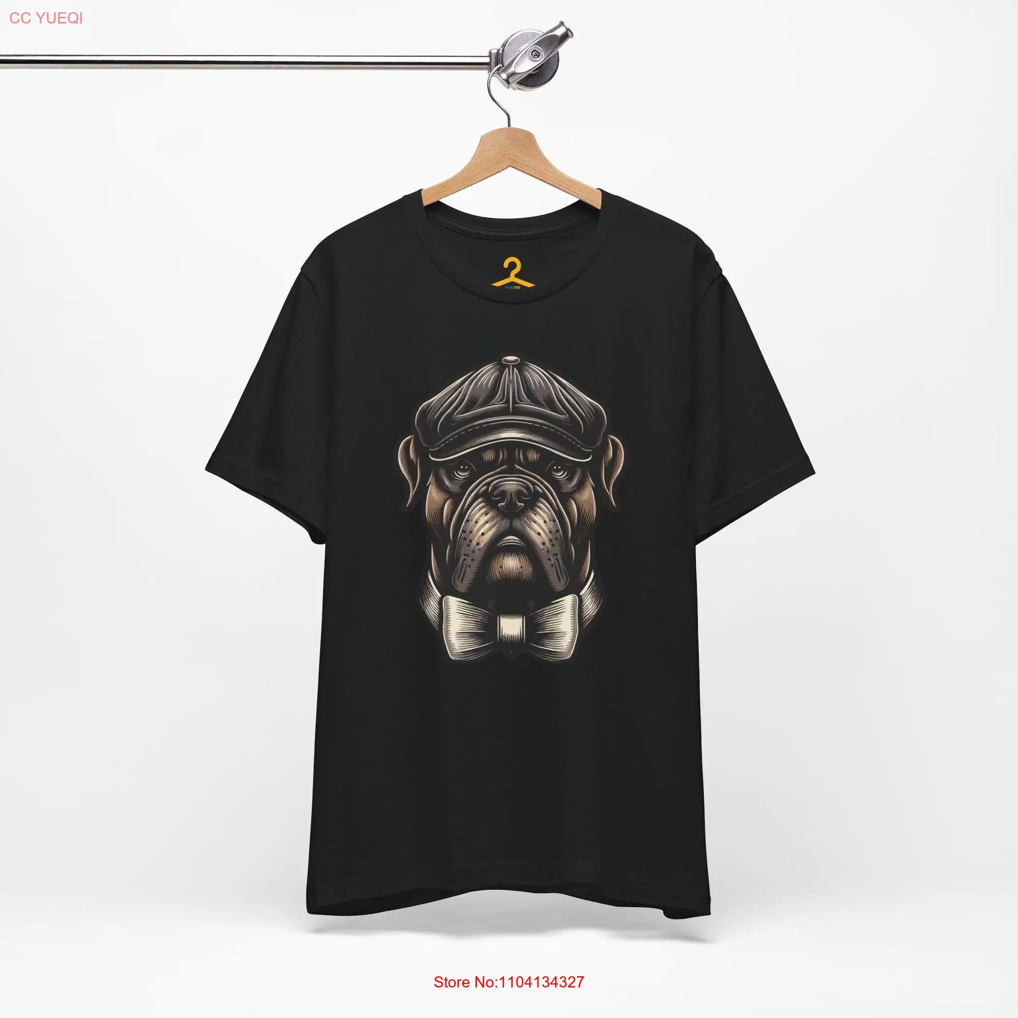 Vintage Bulldog with Bow Tie T Shirt Classic and Unique Artistic Design Perfect for Dog Lovers Stylish Wear