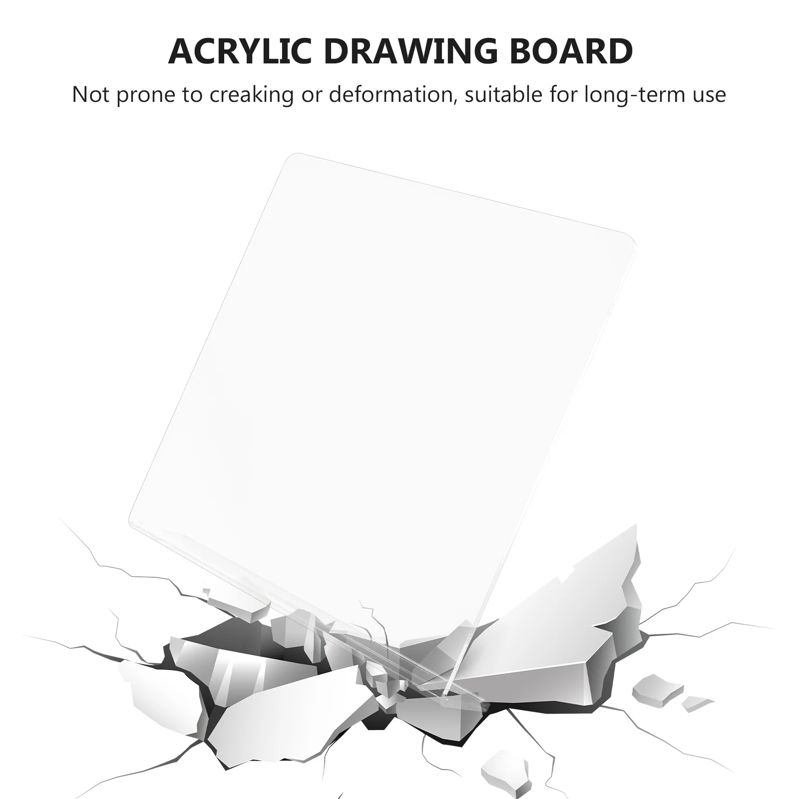 حامل عرض رسم أكريليك شفاف للفنانين، لوحة كتابة مائلة شفافة، حامل ثلاثي القوائم من الأكريليك