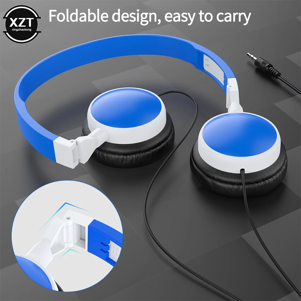 Subwoofer Wired Gaming Headset Hifi Sound Quality Foldable Portable 3.5mm Plug Headphones For Pc Game Host All Smartphones New