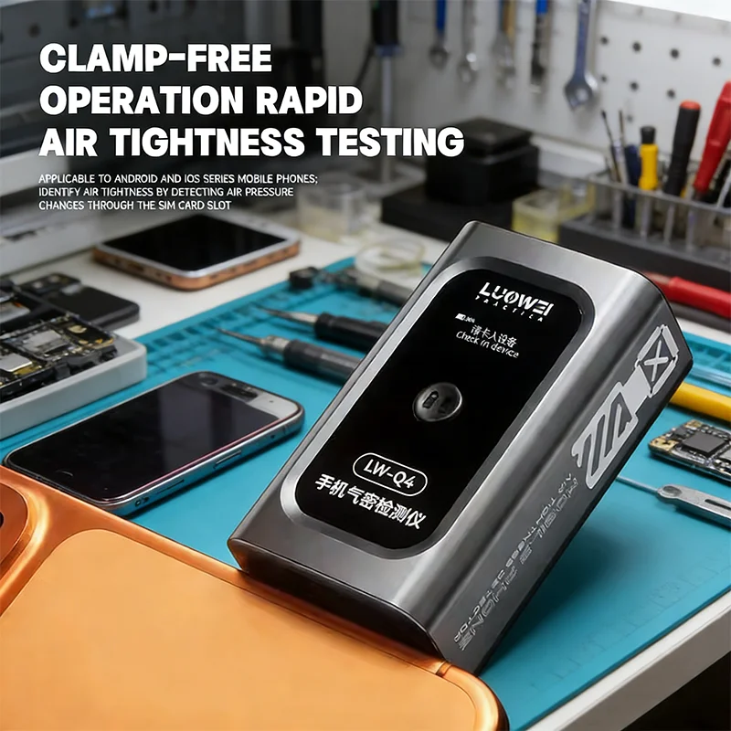 

LUOWEI LW-Q4 Быстрый точный водонепроницаемый тестер, детектор утечки герметичности для IP и Android, портативный с инструментом с OLED-экраном