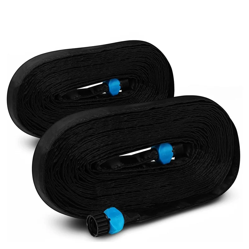 ABJI-For Garden Hose For Drip Irrigation System-2 PCS, Soaker Hose 100Ft(50Ftx  2), Leakproof Design Saves 80% Water