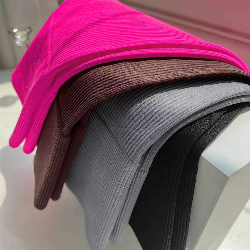 Falda de tubo a la cadera para mujer, paquete elástico versátil de 2 piezas, faldas de tela a rayas de Color sólido sin costuras, Falda corta ajustada de cintura alta