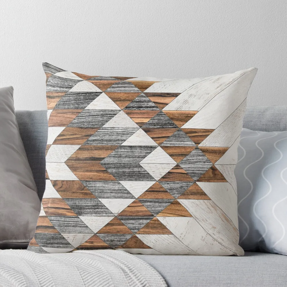 

Urban Tribal Pattern No.12 - Aztec - Wood Throw Pillow Elastic Cover For Sofa Pillow Cases ornamental pillows for living room