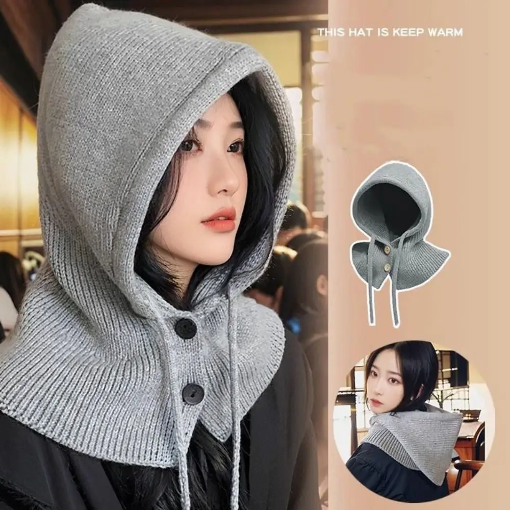 

Fashion Pullover Hat Balaclava Hat Simple Thickened Ear Protection Hat Beanie Winter Cap Warm