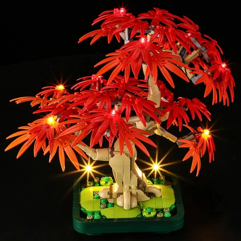LED-lichtset voor LEGO 10348 Japanse rode esdoorn bonsai boom decoratieve DIY speelgoed cadeau (exclusief bouwsteen baksteen set model)