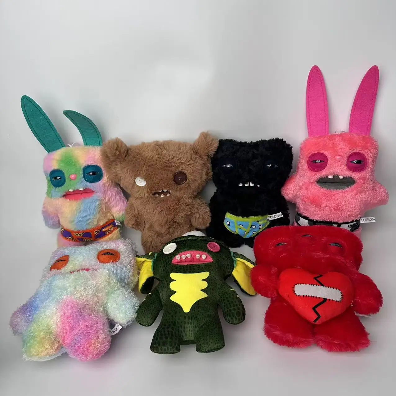 Fugagler Big Teeth Cute Teeth Monster Pendant Funk Teeth Treasure Ugly Monster Pillow Doll Toy Bedroom Ornament Decoration Gift
