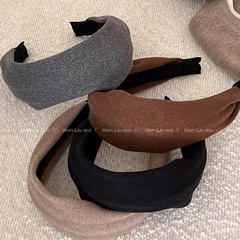 Vintage Solid Soft Cotton Hairband For Women Girls Sweet Hair Ornament Headband Hair Hoop Hair Band Fashion Hair Accessories image 5