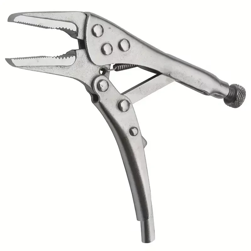 5Inch Locking Pliers Long Needle Nose Pliers Lock Vise Grip Clamp Hand Tool Squeeze Action And Trigger Release Re-positioning