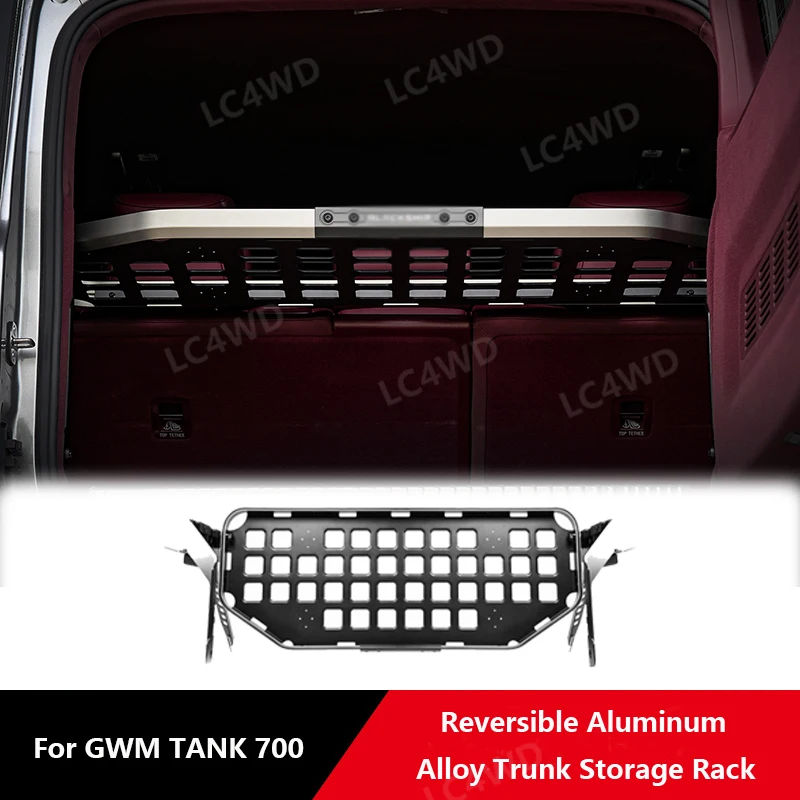 Off Road 4X4 Accessories Aluminum Alloy Reversible Rear Trunk Cargo Rack Storage Bracket Luggage Carrier For GWM Tank 700