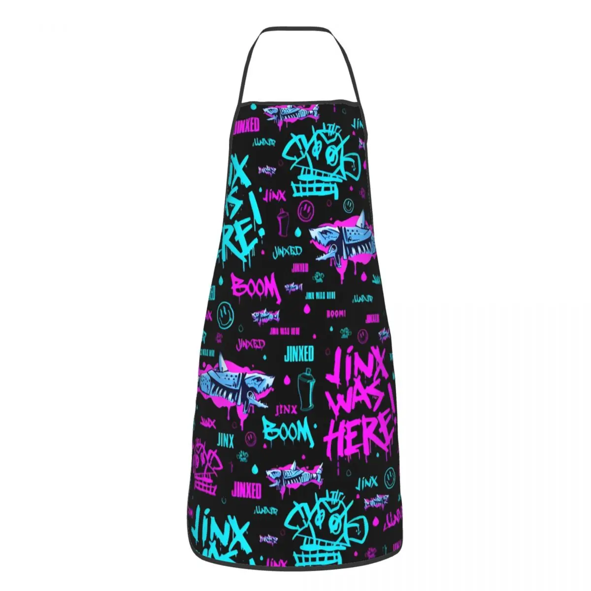 Jinx Arcane Kitchen Cuisine Aprons Adjustable League Battle Game Legends Pinafore for Unisex Chef Restaurant