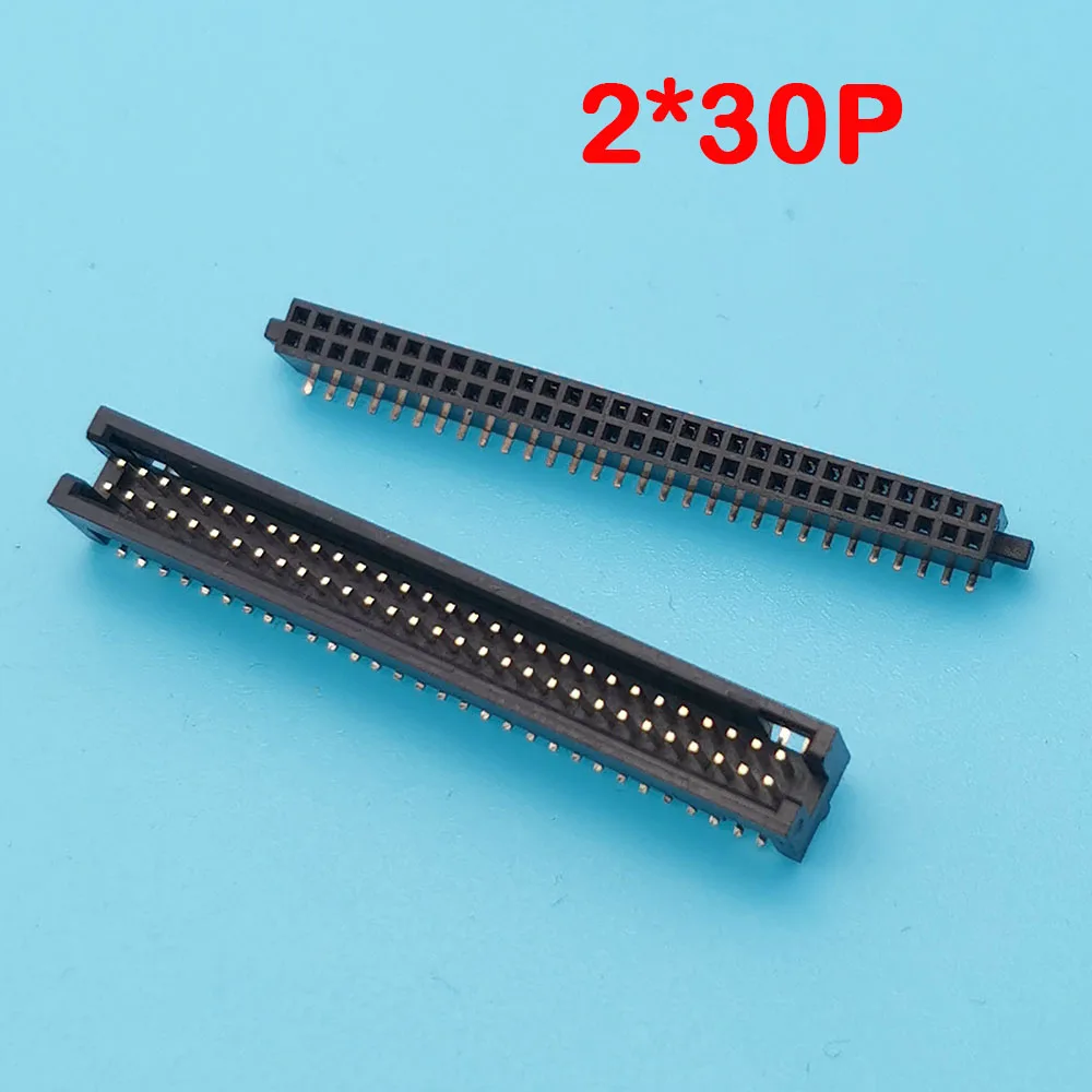 10pcs 1.27MM 60P Gold-plated SMD Double Row Female Socket 2*30 PIN Male Female Connector PCB Connection Terminals Plugs Sockets