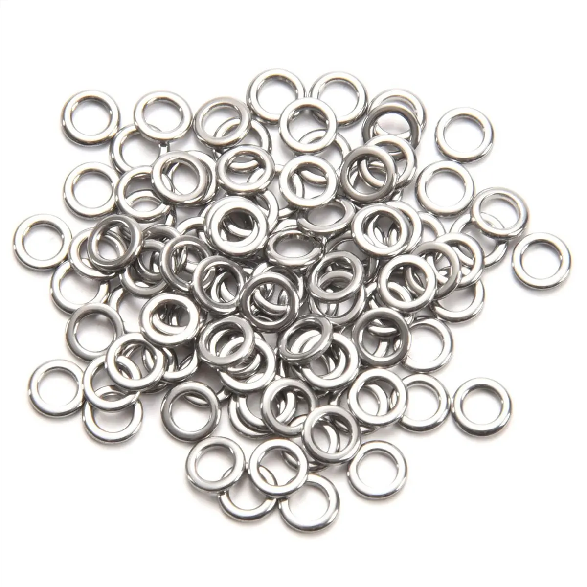 400x Fishing Solid Ring Jigging Fishing Accessories the Best 304 Stainless Steel Very Large Test 1