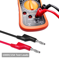 N84R P1036 5PCS 4Mm Copper Banana Plug To Banana Plug Multimeter Test Leads Soft PVC Cable 1M Wire 1000V 15A
