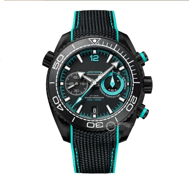 Classic Luxury Men Automatic Watch Multifunction Mechanical Wristwatch Rubber Strap Waterproof Week Date Watches Reloj Hombre