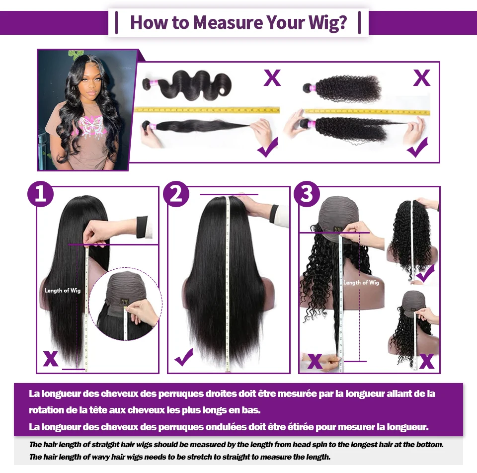 6x4 Lace Water Wave Glueless Perücken Lace Front Echthaarperücke Kein Kleber Vorgeschnittene Spitzenperücken 100 % Echthaar Vorgezupft 3 Tage Lieferung – Detail 7