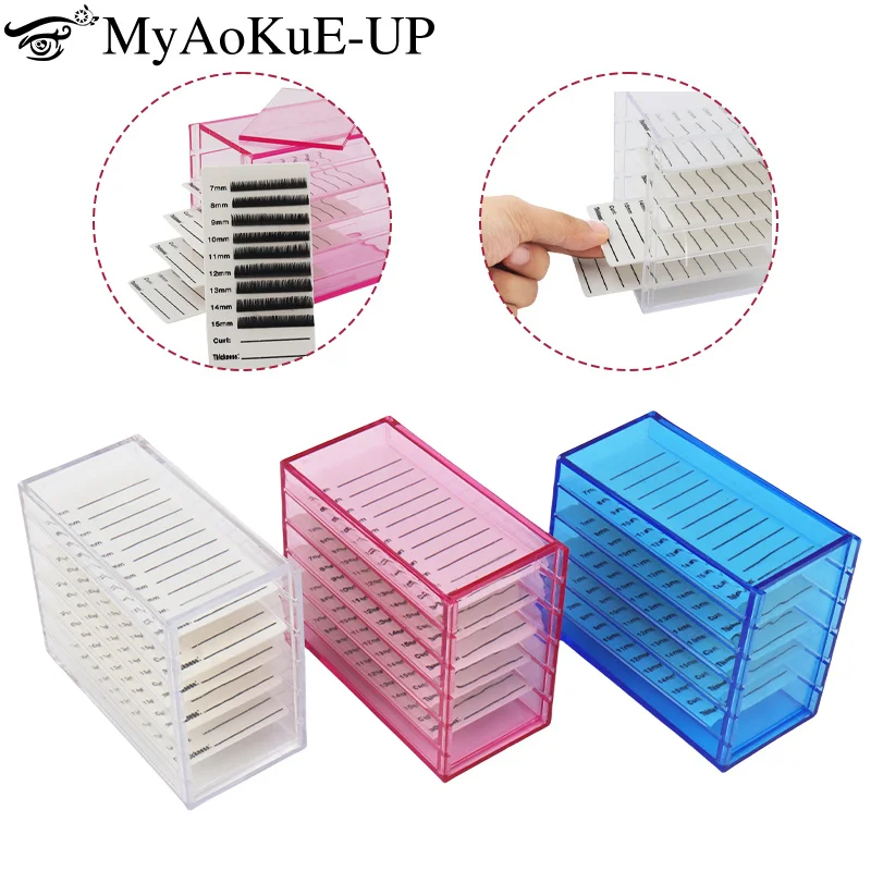 

1Pcs False Eyelash Extensions Storage Box 5 Layers Acrylic Pallet Lash Organizer Holder Display Stand Makeup Tools Supplies