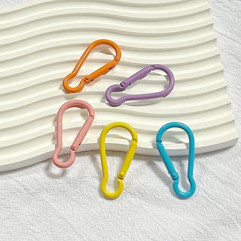 36 pcs Candy Color Snap Hooks, Compact Lightweight and Gourd Shape Design, ideal for Daily Key Ring Holder