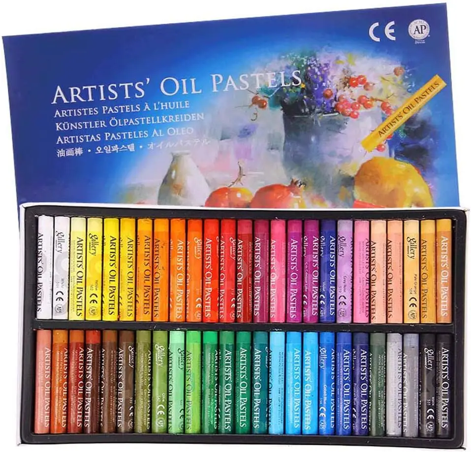 

50 Color Oil Pastel Set, Non Toxic, Washable, Soft Drawing Crayons for Artists, Kids, Beginners