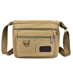 Men Canvas Shoulder Bags Casual Tote Travel Men's Crossbody Bag Luxury Messenger Bags Fashion High Quality Handbag Hiking