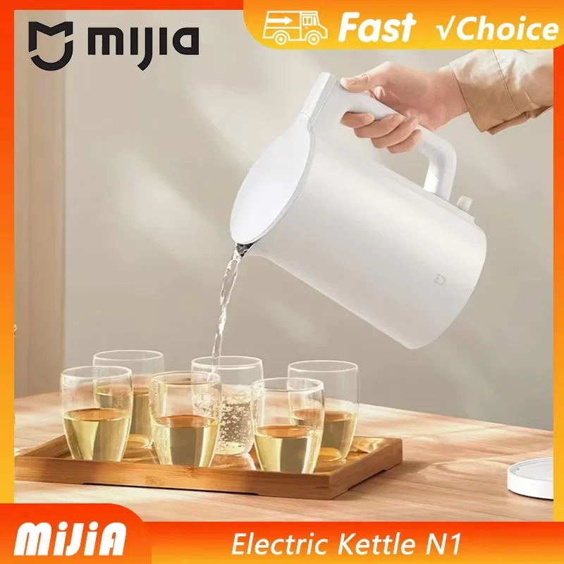 MIJIA Elektrischer Wasserkocher N1, schnell kochend, Edelstahl-Wasserkocher, 220V, intelligenter elektrischer Wasserkocher, 1,5L, 1500W, für Zuhause, Kaffee