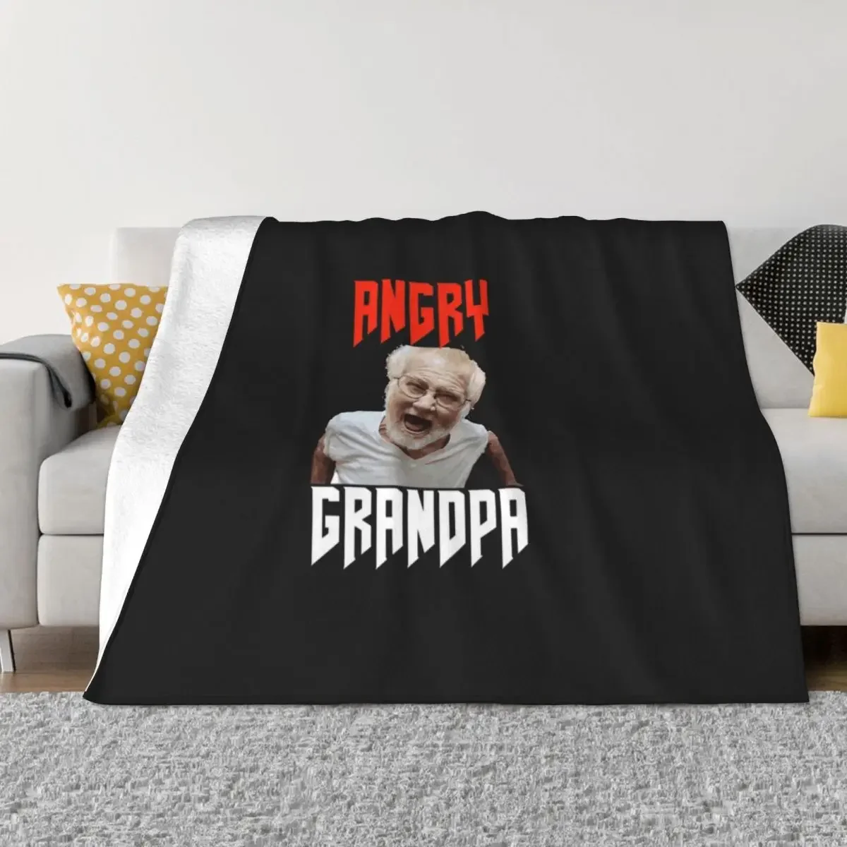 

angry grandpa Throw Blanket Blankets For Baby Decorative Sofa Blankets