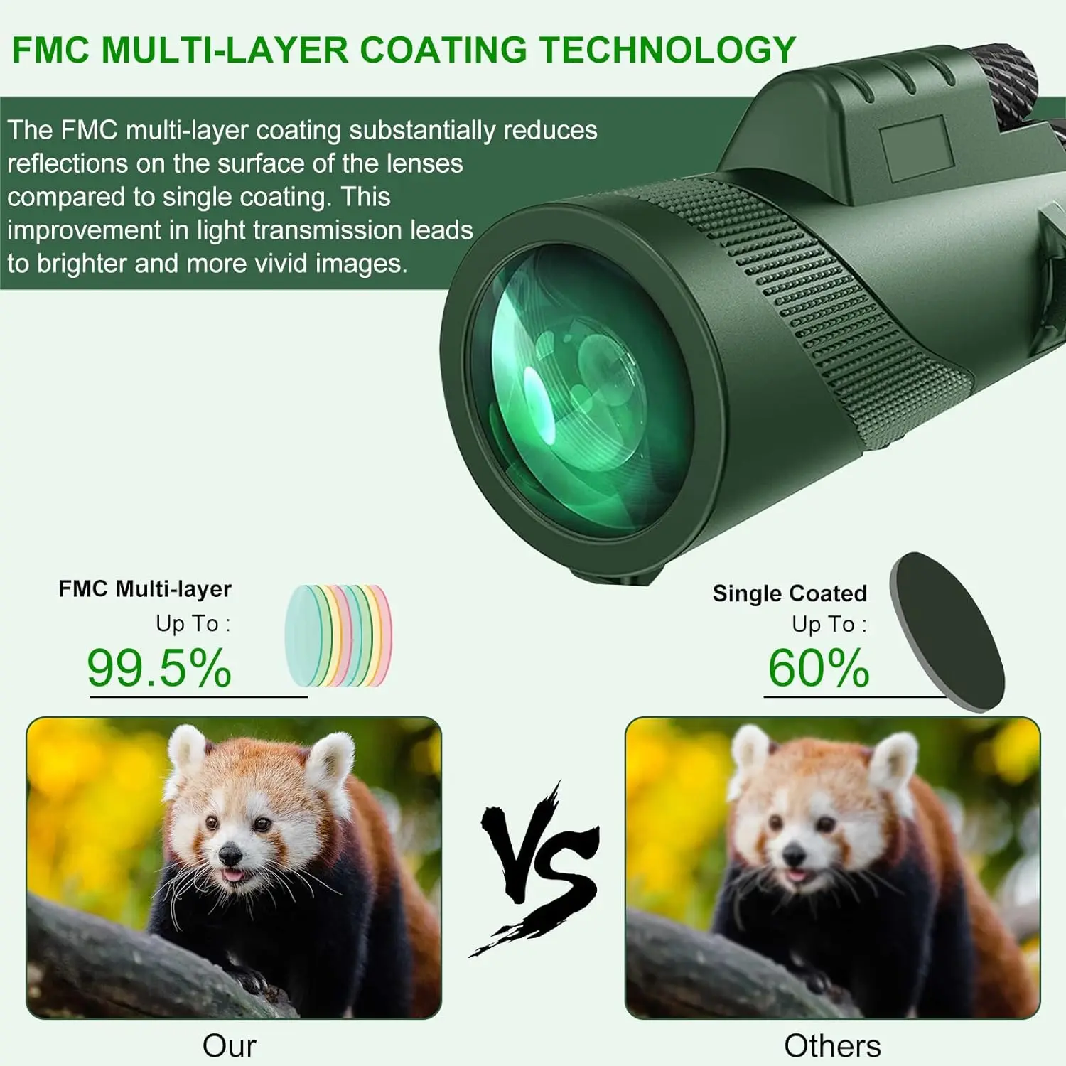 Imagem -03 - Telescópio Monocular Portátil para Adultos Monóculos hd Monocular de Alta Potência para Smartphone Compacto e Impermeável 80x100