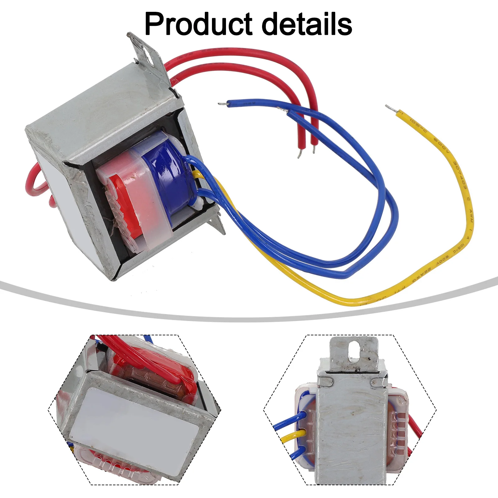 1PCS 10W EI48 Power Transformer AC 220V to 12V 24V Output with High Voltage and Temperature Resistance Copper Coil