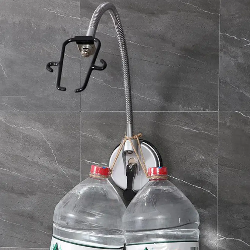 

Rotating Hands Free Hair Dryer Holder Stainless Steel Rubber Covered Suction Cup Bracket Stand Storage Rack Adjustable Height