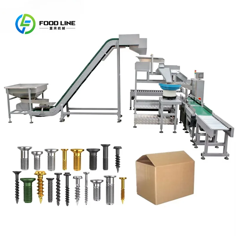 Customized Electric Automatic Carton Packing Machine 10 To 25 Kg Fasteners Screw Bolt Nut Hardware Carton Filling System