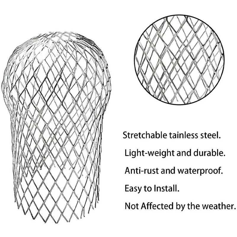 8 Pack Downspout Filter Gutter Strainer Gutter Downspout Protectors For Preventing Blockage Leaves Debris