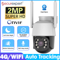 2MP 1080P 4G Outdoor HD PTZ IP Speed Dome Camera Auto Tracking Video Surveillance WiFi Camera CCTV Two Way Audio Support Onvif