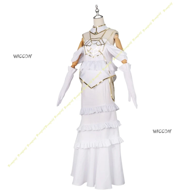 أزياء تنكرية أنيمي فوق ألبيدو فستان بناتي شعر مستعار تنورة لورد إكسسوارات مثيرة تنورة بيضاء بدلة حفلات نسائية عيد الميلاد والهالوين #3