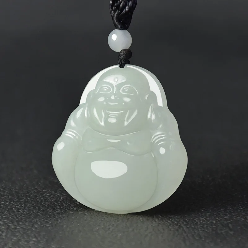 Hetian Maitreya , Necklace, Laughing Buddha Jade Pendant Women