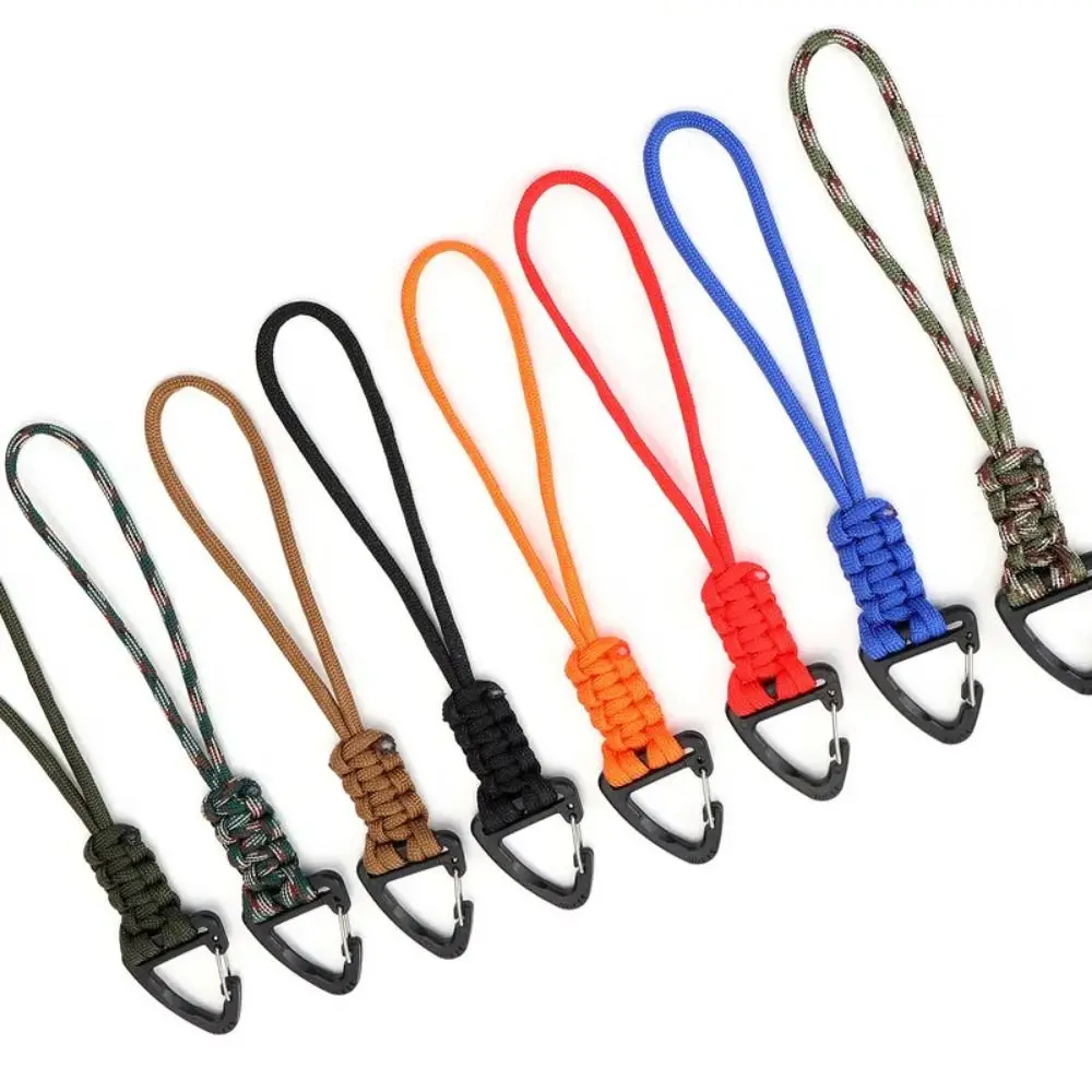 

Triangle Buckle Paracord Keychain High Strength Multifunctional Braided Woven Keychain Stable Wear-resistant