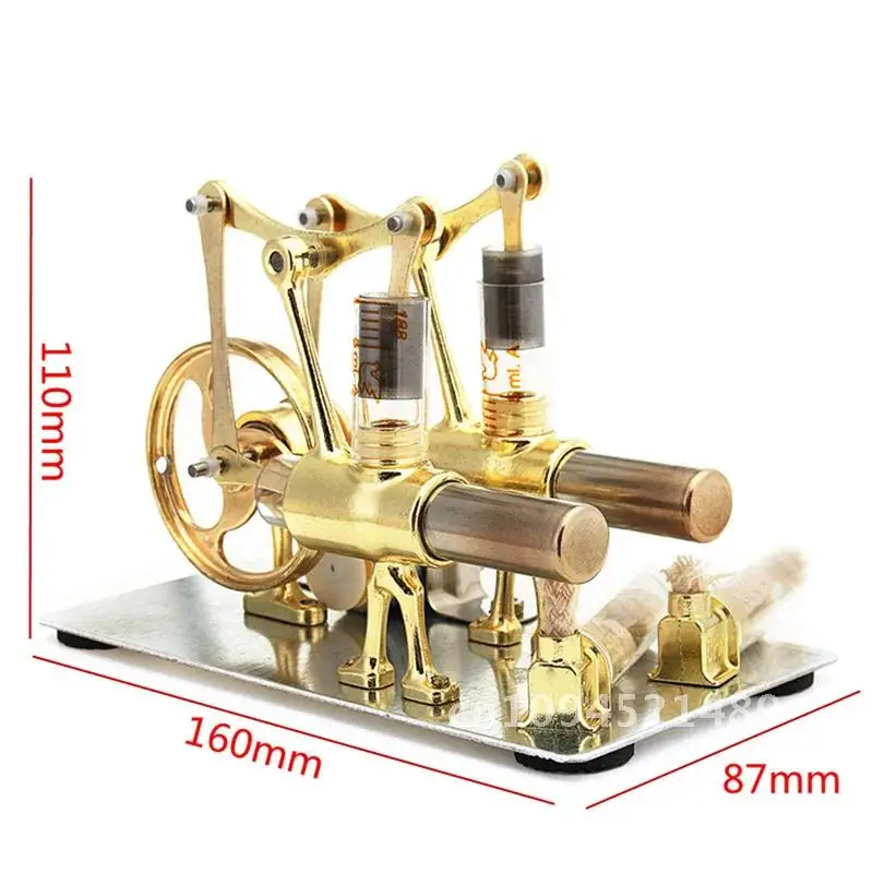 Motor Stirling de equilibrio, modelo en miniatura, tecnología de energía de vapor, juguete Experimental de generación de energía científica